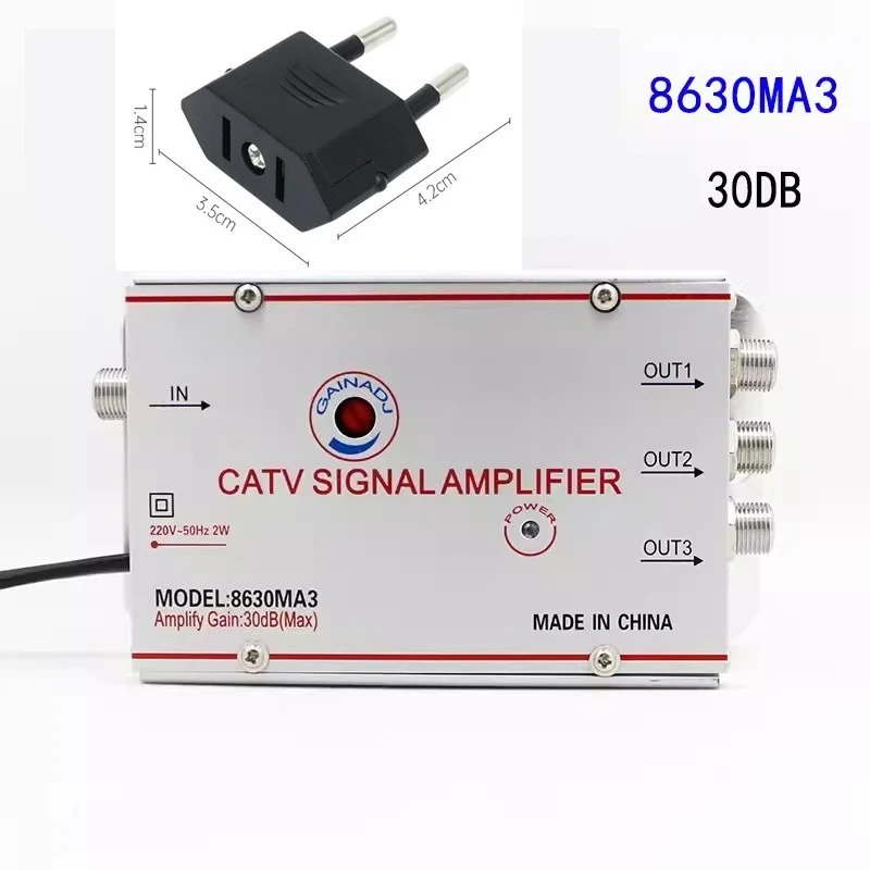 

Кабельный ТВ-сплиттер усилитель 30 дБ