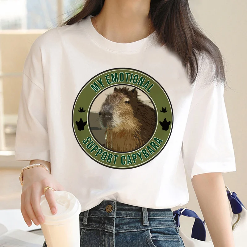 Capybara clothes men graphic grunge japanese aesthetic funny t-shirt clothes anime