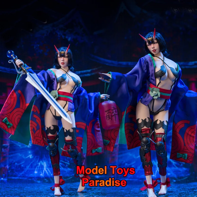 

ALPHA K002 1/6 Scale Women Soldier Shutendouji Ancient Japanese Myths Legends Monster Full Set 12inch Action Figure Body Model