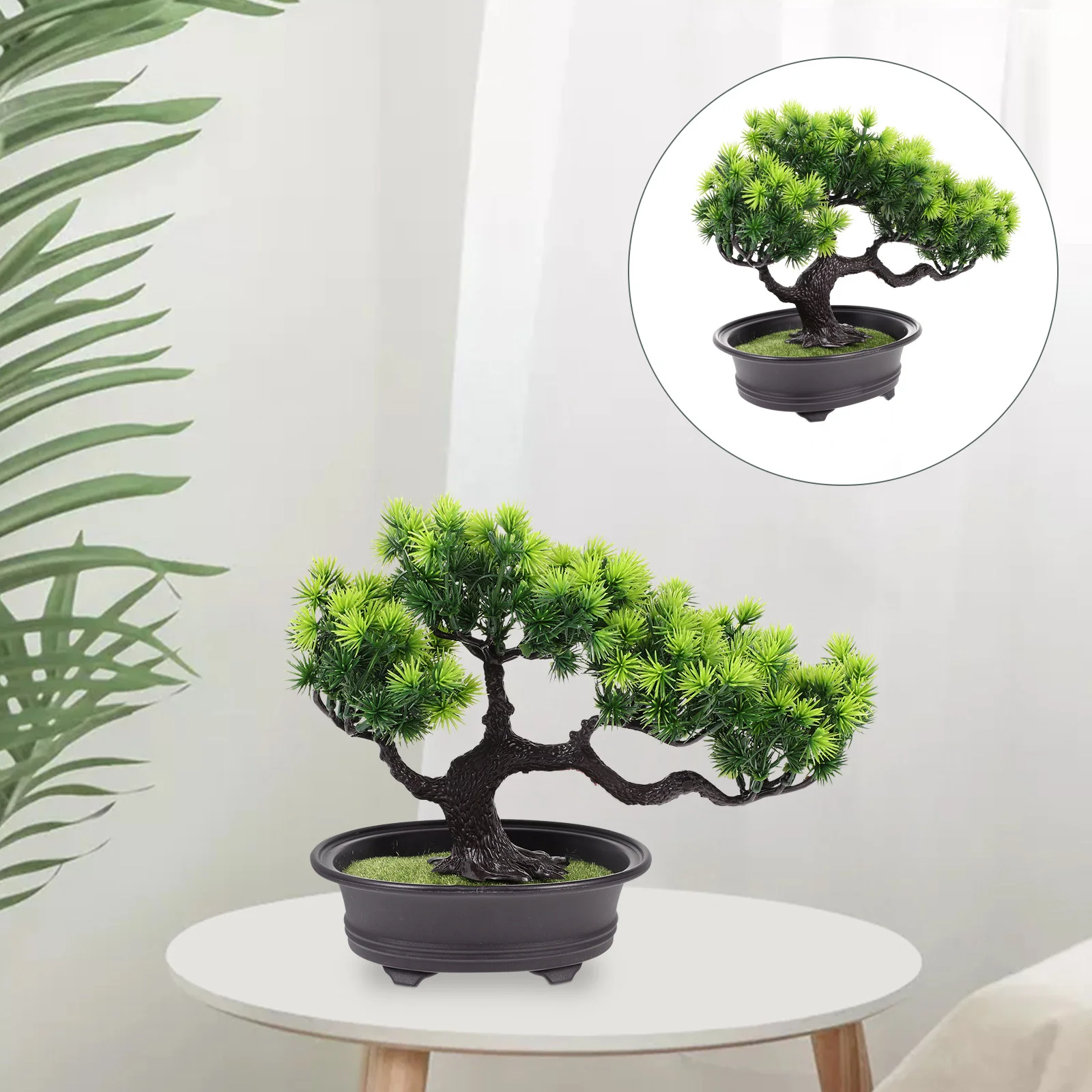

Bonsai Artificial Tree Potted Fake Plantspine Decorativas Artificiales Plantas Faux Desktop Japanesejuniper Flower Adornments