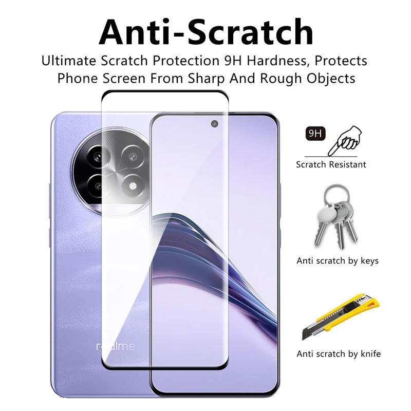 Фото 6 в 1 для Realme 13 Pro Plus стекло Realme 13 Pro закаленное стекло 6,7 дюймов 3D изогнутая полная Защита экрана для Realme 13 Pro №5