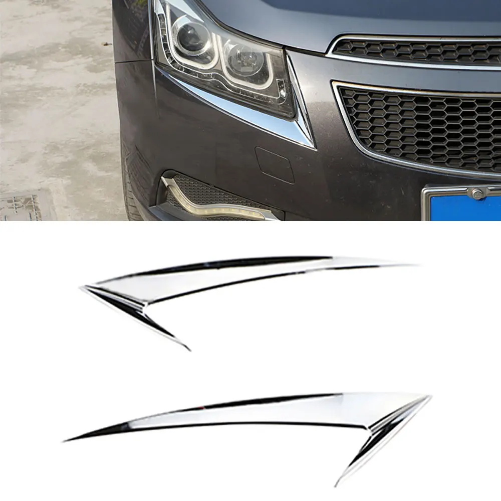 

Автомобильные аксессуары, наклейки для фар Chevrolet Cruze Sedan Hatchback 2009-2015, хромированные наклейки из АБС-пластика