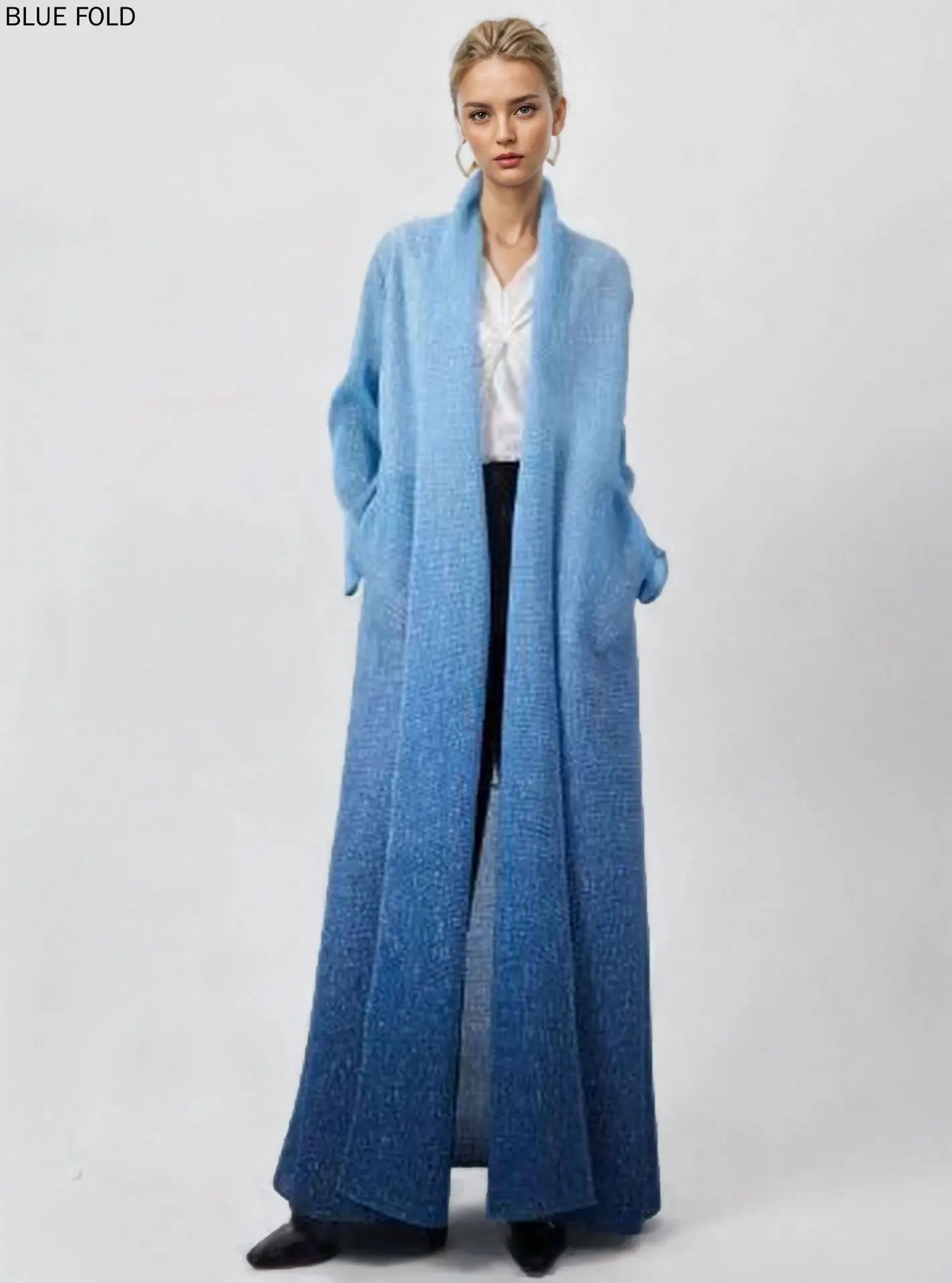 Модная темпераментная женская одежда градиентный цвет кардиган халат с