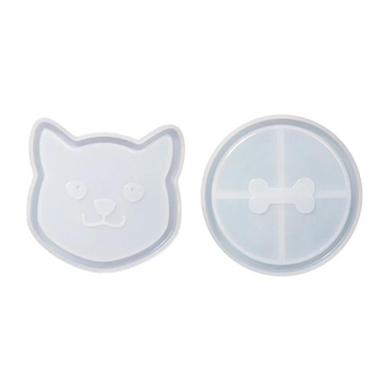 

Cat Bone Resin Moulds Pet Cup Mat Silicone Mold Heat Insulation Pad Moulds for Home Decorations Tool