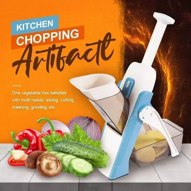 

Kitchen Chopping Artifact Multifunctional Vegetable Cutter Slicer Foldable Grater Slicer Food Chopper Fruit French Fries Cutter