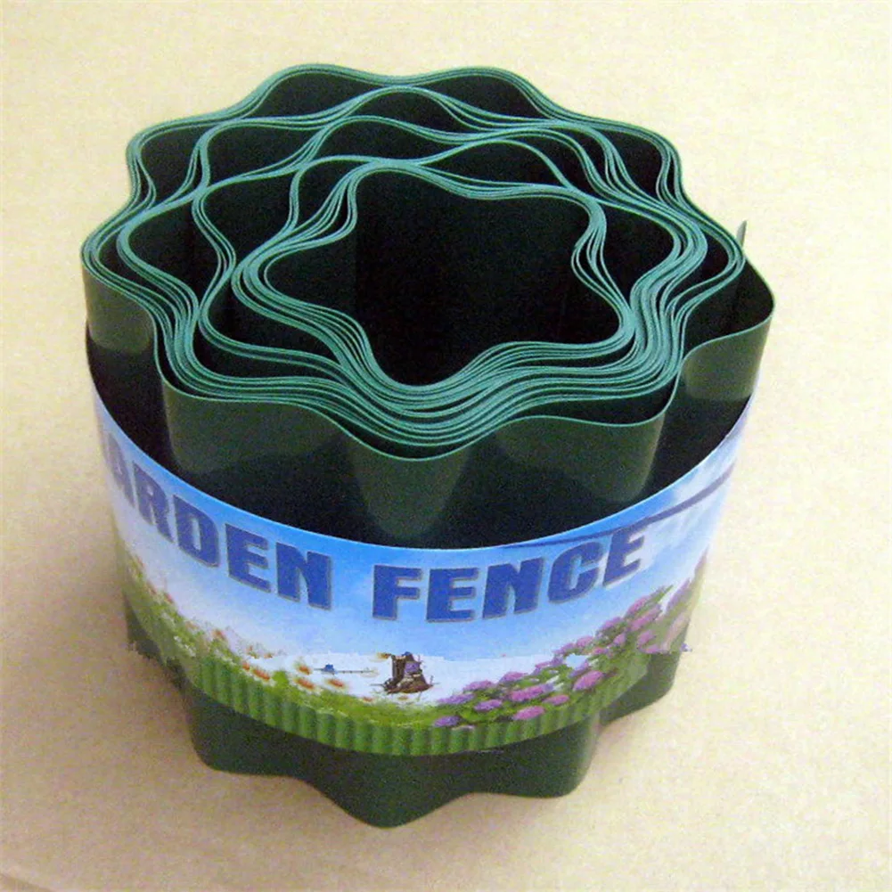 

Garden Grass Lawn Edging Border Fence Wall Decorative Outdoor Landscape Fencing For Yard Garden Decor Plastic 9M Length