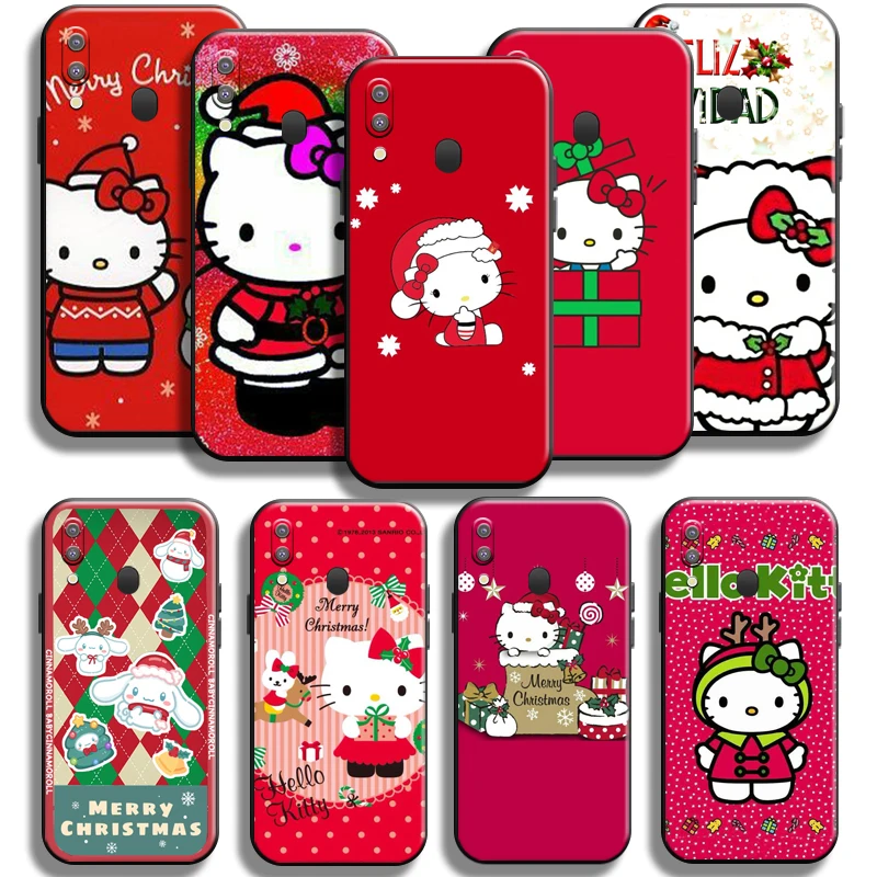 

Hello Kitty Kuromi Christmas For Samsung Galaxy M20 Phone Case Cover Full Protection Black Carcasa Liquid Silicon TPU Cases