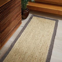 Jute Rug Natural Braided Handmade Rustic Look Area Carpet Home Decor Kitchen Rug Bedroom Decor