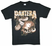 pantera rattler snake skull black t shirt new band merch