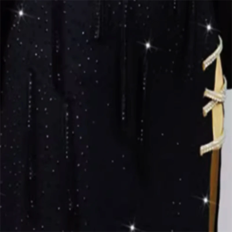 Женское платье для латиноамериканских танцев роскошное с длинными рукавами и