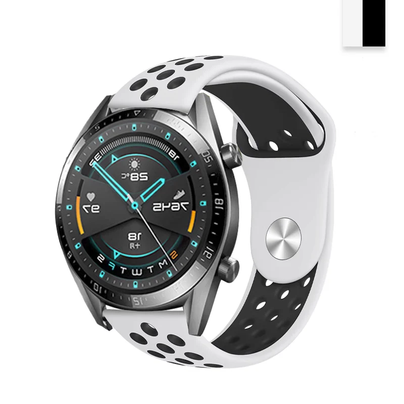 

20mm/22mm Silicone Band for bracelet Huawei Watch4 GT3 /2/2E/Pro Strap Samsung Galaxy Watch 4 Classic/42mm/46mm/Gear S3/Active 2