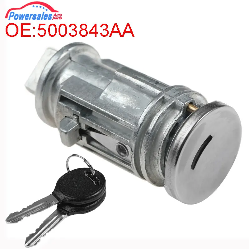 

Новый Замок зажигания 5003843AA, цилиндрический замок с ключами для Chrysler Voyager Dodge Caravan Jeep Cherokee Plymouth 5003843AB