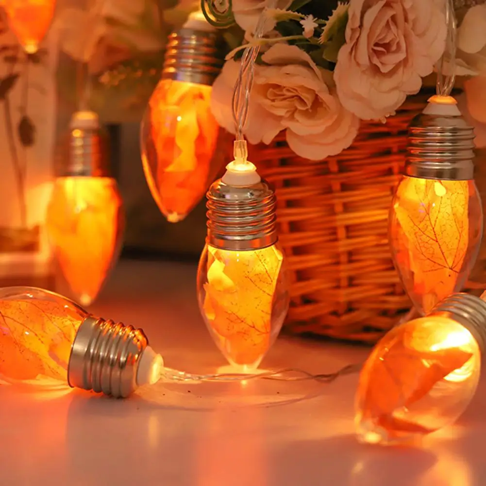 

10 Led String Light Decorative Light Maple Leaves Fairy Lamp For Christmas Wedding Birthday Party Decor
