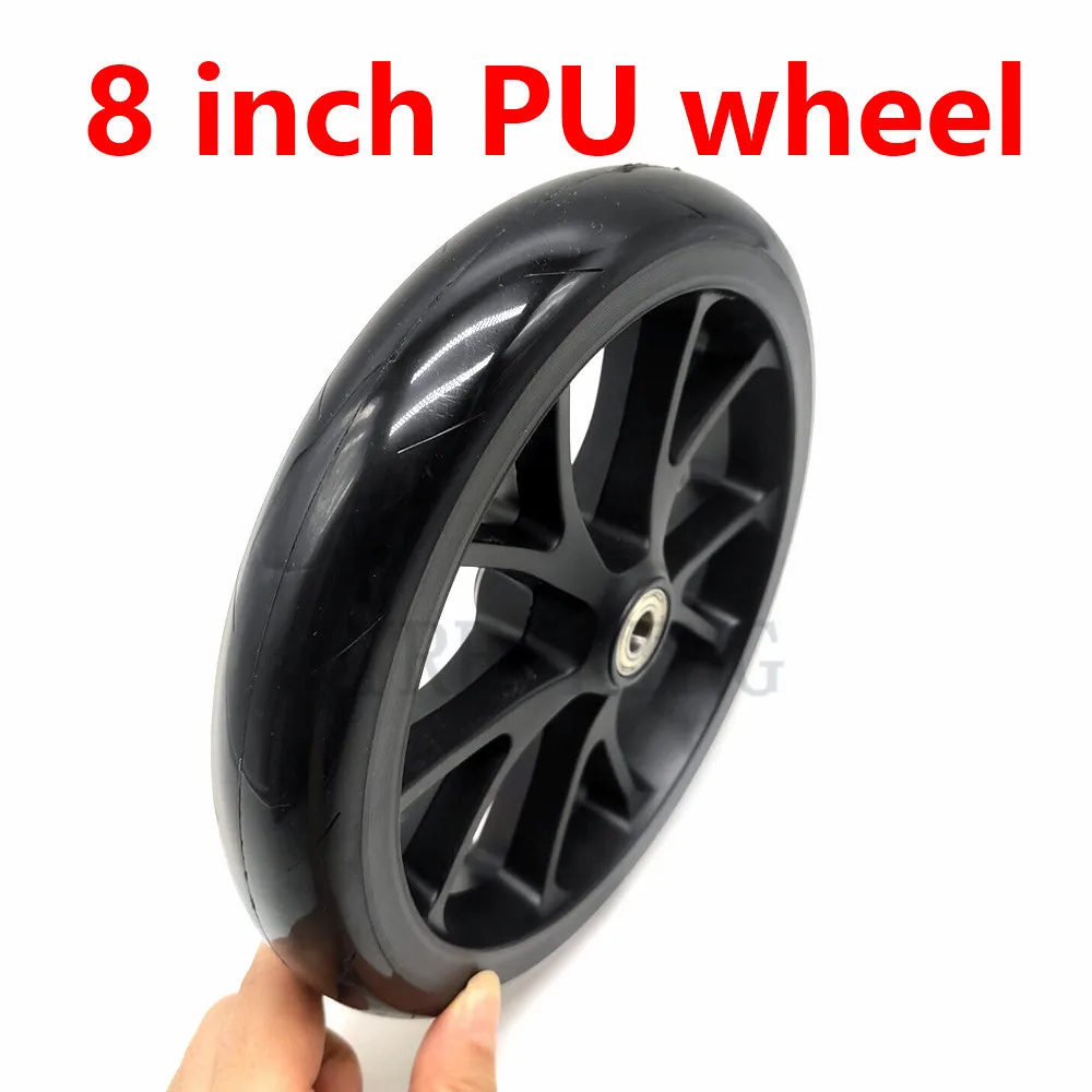 1pcs 8  Inch Wheel 200mm PU Silent Skateboard Wheels for Small Pull Car Luggage Cart Shopping Cart 8'' Caster Wheel