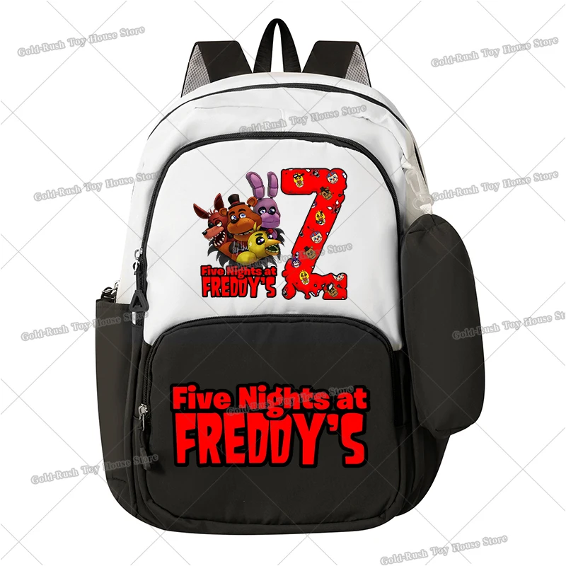 Фото Рюкзак Five Night's At Freddy с пеналом, рюкзак с надписью A-Z, аниме-игра, школьный рюкзак большой вместимости, студенческий рюкзак для мальчиков №2