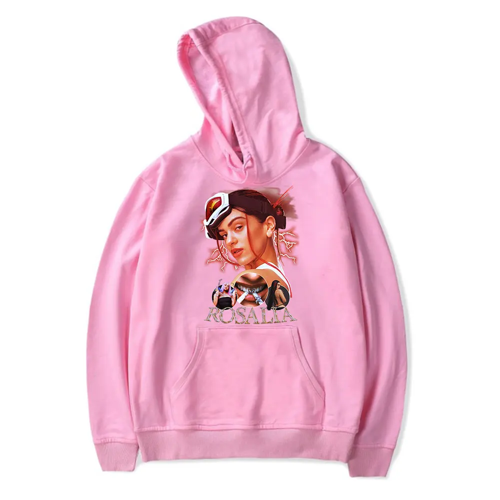Roshola Motomami Merch Rosalia Винтажная толстовка с капюшоном 90-х годов унисекс Harajuku уличная в