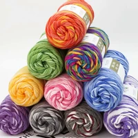 3pcs attachment lover cotton dyed flowers gradient hand knitted sweater crochet scarf coarse doll wool wholesale thread