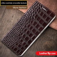genuine leather flip phone case for samsung galaxy note 4 5 7 8 9 note 10 plus case cowhide card slots cover