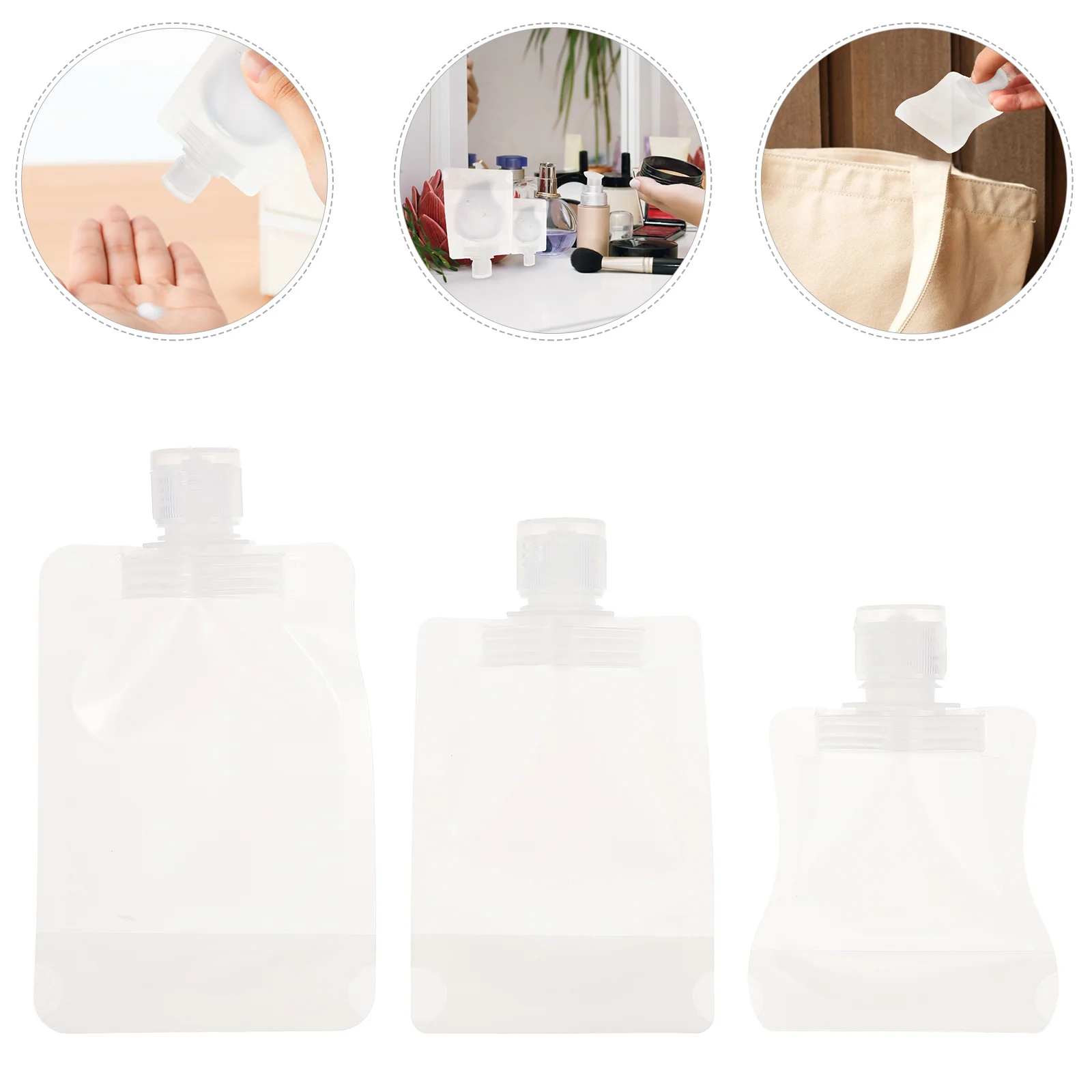 

18 Pcs Lotion Bag Leakproof Containers Emulsion Bags Storage Pouch Bottle Refillable Travel Shampoo Cosmetics Pa Empty