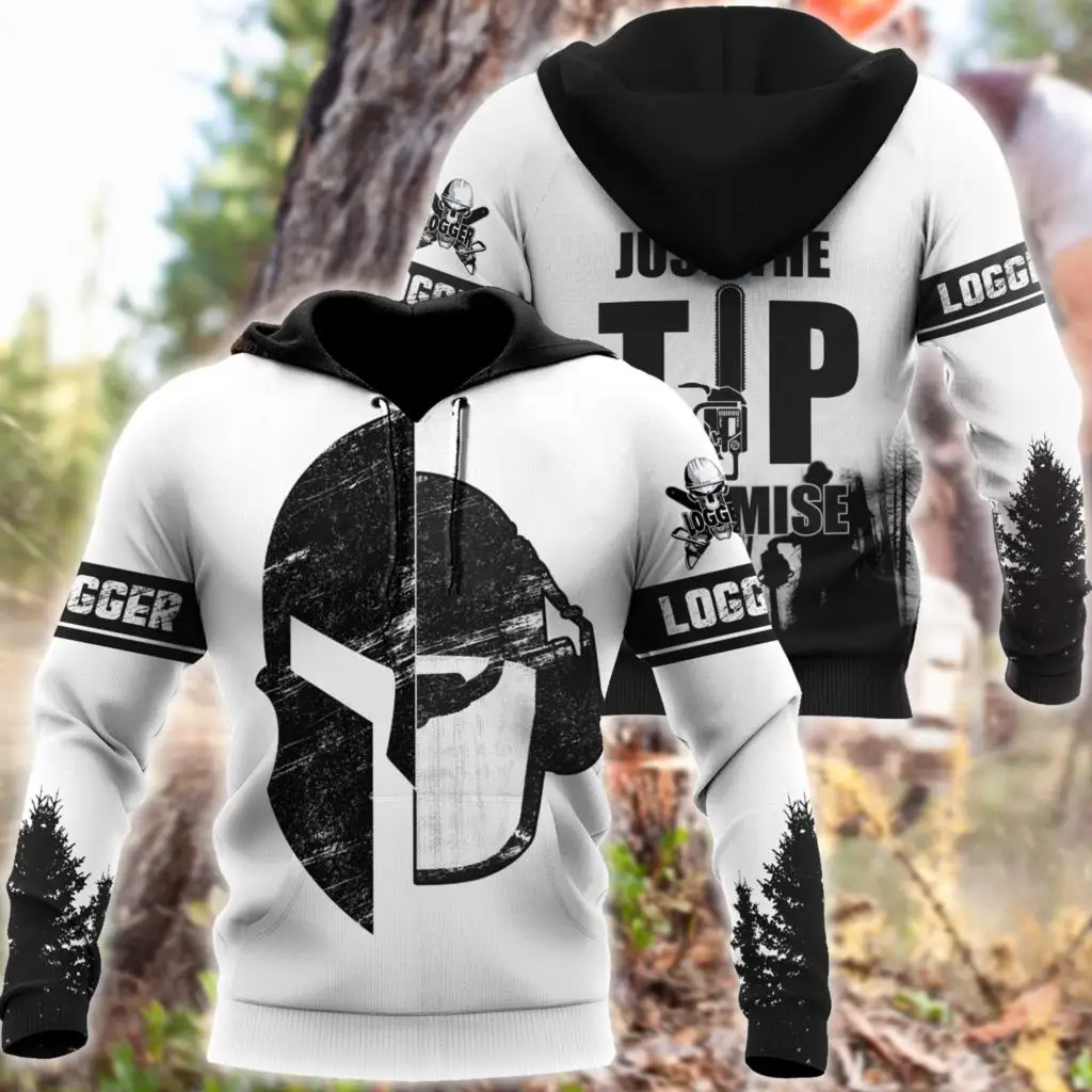 

2021 new chainsaw lumberjack men's 3D printed hooded zipper shirt sports fashion casual unisex racing jersey cycling jersey FM04