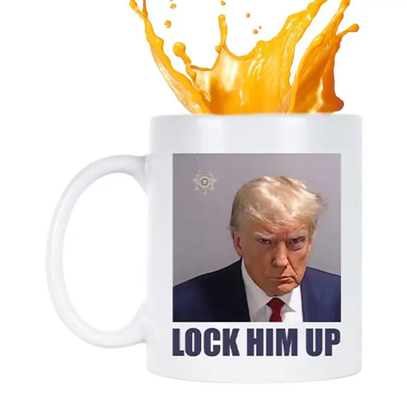 

350ml Donald Trump Mugshot Mugs Creative Ceramic Coffee Milk Heat Resistant Cups Novelty Gift For Adult Kids