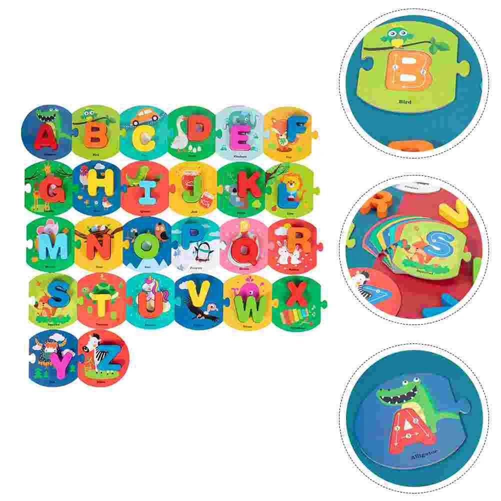 

1 Set Kids English Letter Matching Toy Adorable English Words Learning Cards