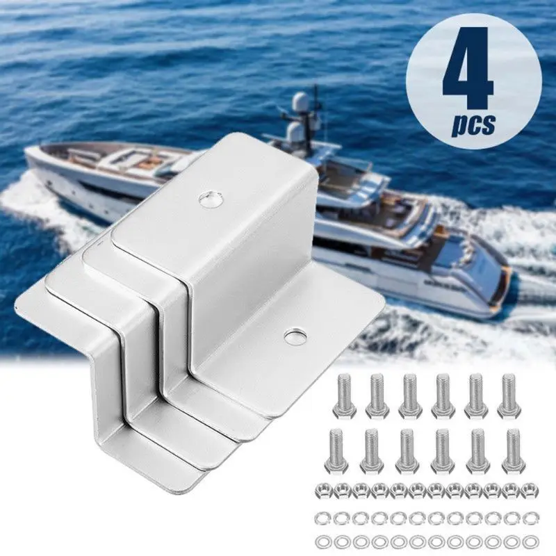 Rust Free Solar  Mounting Brackets  Holder Aluminum Alloy Support Hardware for RV Boat Motor Home Flat Roof H9EE