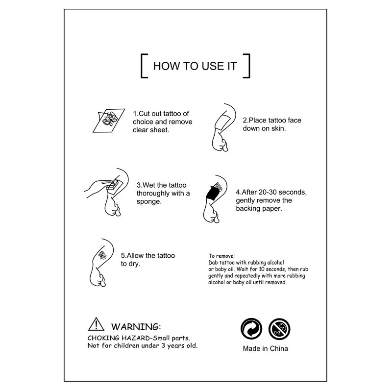 2 шт. водостойкие временные наклейки-тату для девочек