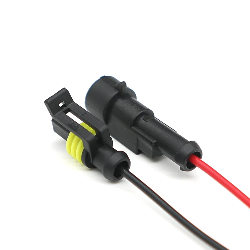 1-контактный водонепроницаемый разъем AMP Superseal мужской и женский жгут проводов 0 75