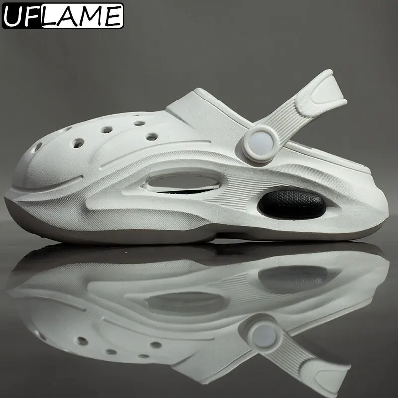 

Женские однотонные шлепанцы UFLAME, повседневные сандалии с мягкой подошвой, Нескользящие, для улицы