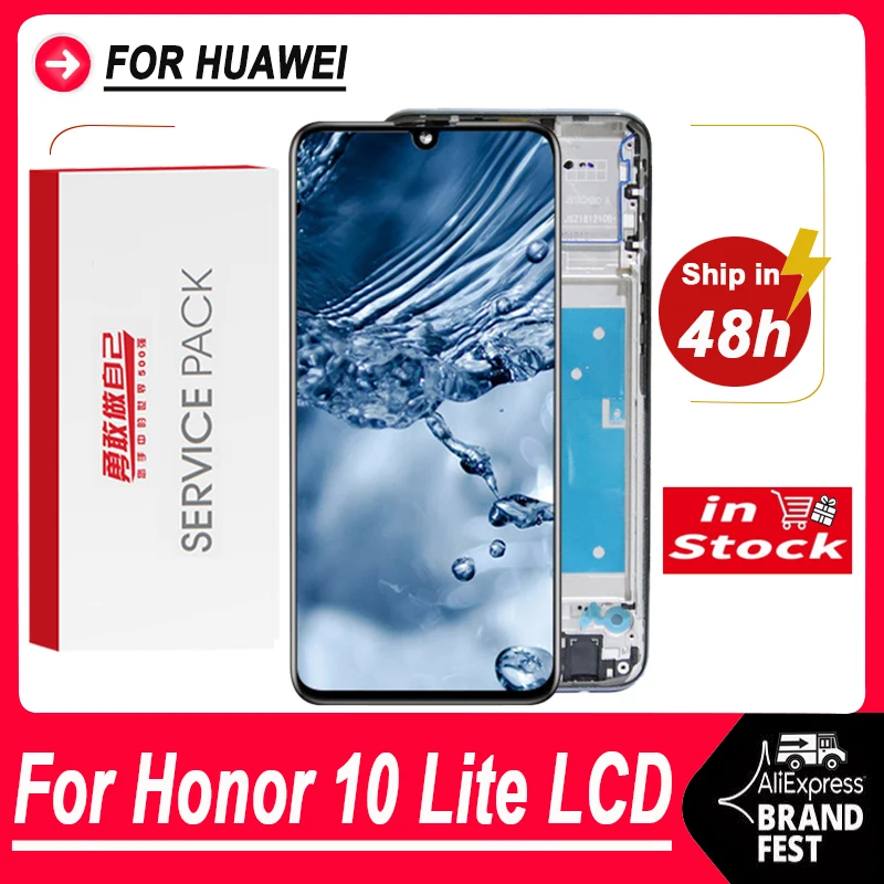 Дисплей для Huawei Honor 10 Lite с сенсорным ЖК-экраном и дигитайзером в сборе 100%