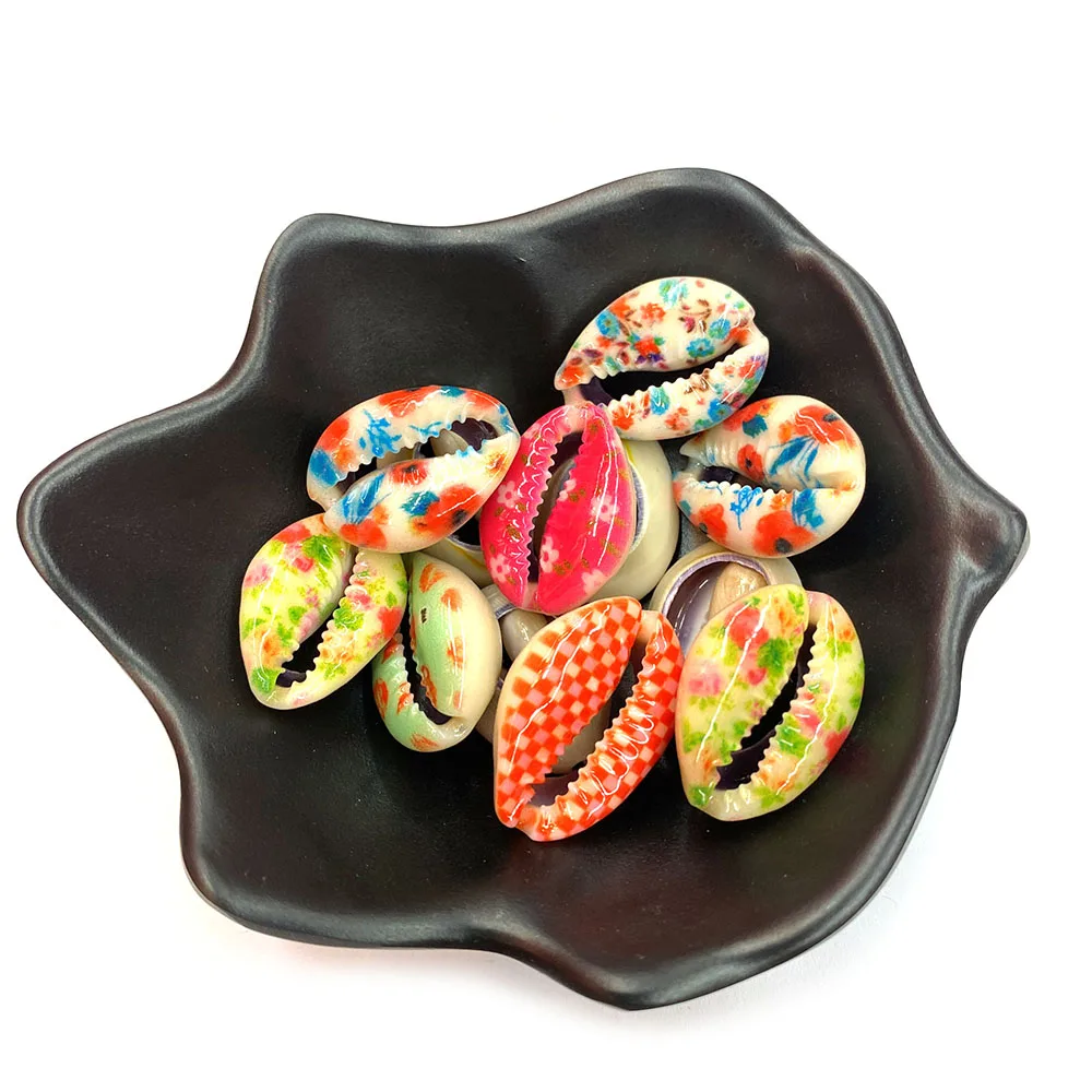 

10Pcs/Pack Color Pattern Natural Conch Shell Beads Shell Pendant DIY Handmade Home Decoration Wind Chime Accessories 20-25mm