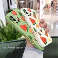 colorful fruit phone case for oneplus 9r 9rt 9 8t 8 7 7t pro 5g liquid silicone cover