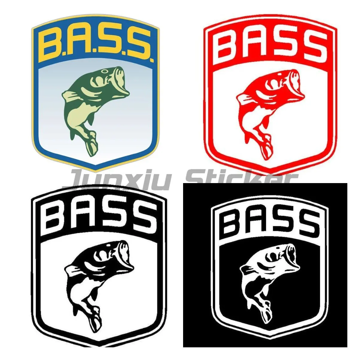 

Personality Bass Fishing Fish PVC Car Stickers Motorcycle Wardrobes, Desks,Computer Decal