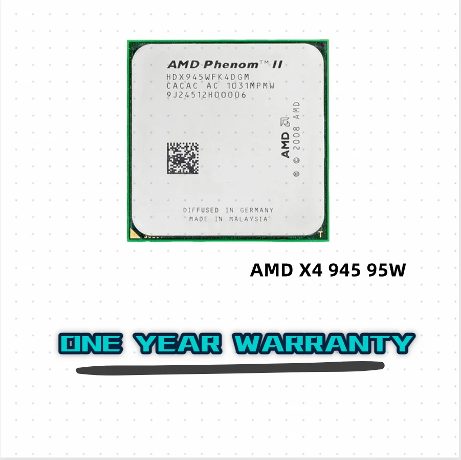AMD Phenom II X4 945 95W 3.0GHz dört çekirdekli İşlemci HDX945WFK4DGM /HDX945WFK4DGI soket AM3