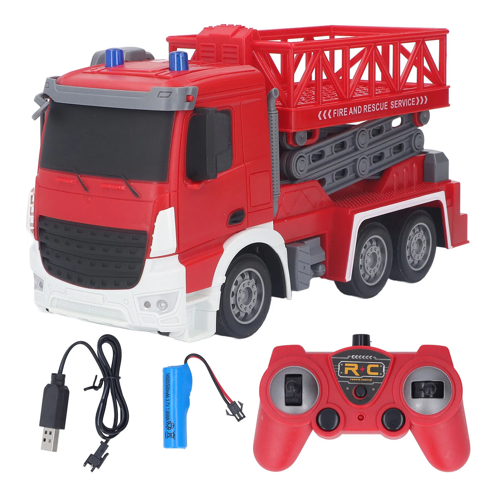 

2,4 GHz RC игрушка «пожарная машина» перезаряжаемый 6-канальный пульт дистанционного управления пожарная машина игрушка для детей имитация пожарной машины