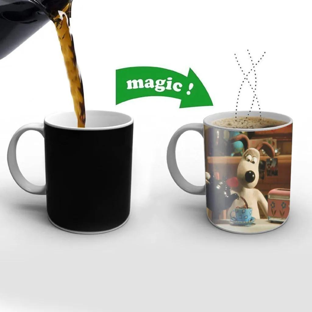 Милая керамическая кофейная кружка с люверсами Термокружка меняющая цвет