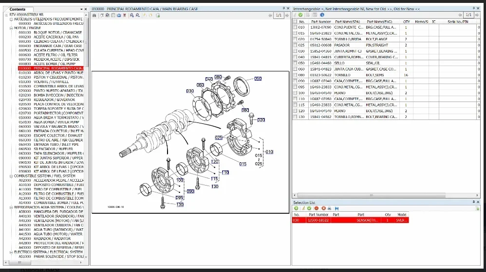 Каталог запасных частей Kubota KES 2021р.