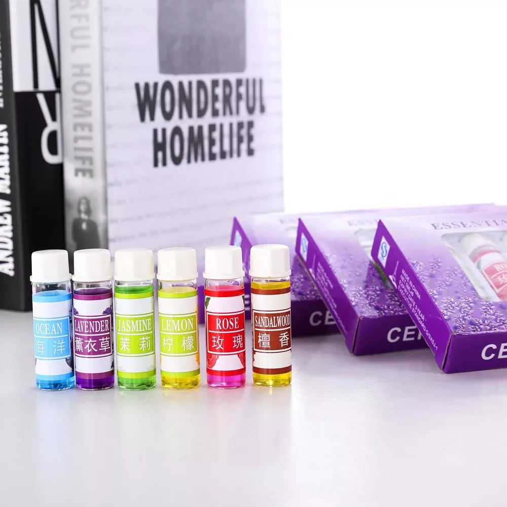 

Oil 6pcs/set For Diffuser Aromatherapy Oil Humidifier 6 Kind 5ML Fragrance Aromatherapy Oil Natural Spa