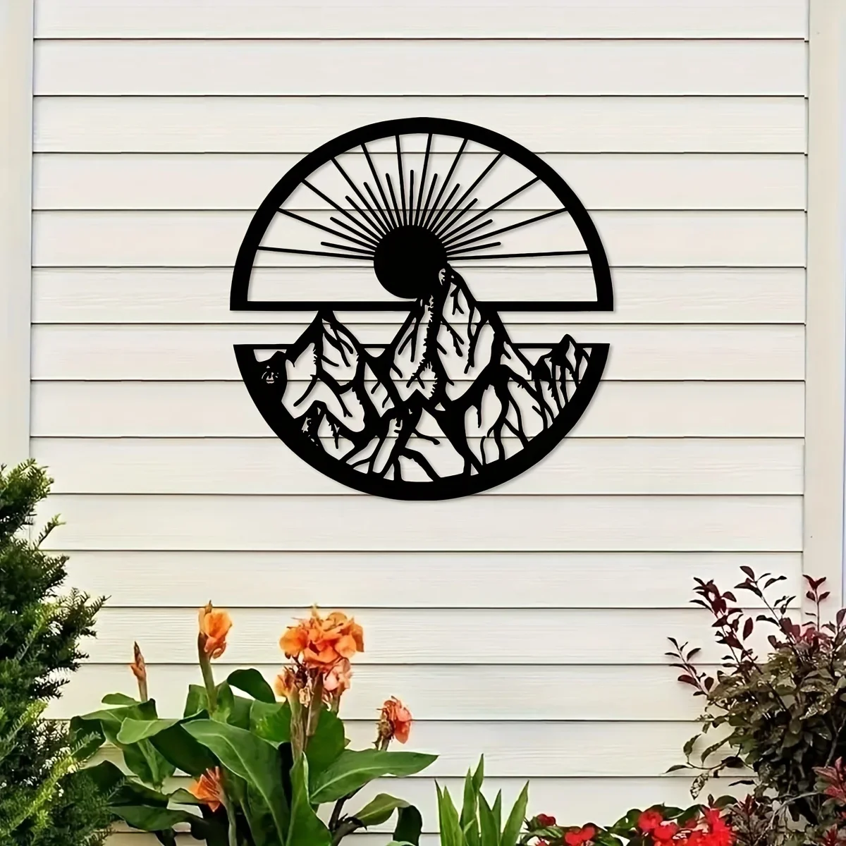 Металлический Горный И Солнцезащитный Диск Настенный Декор Современное Уличное