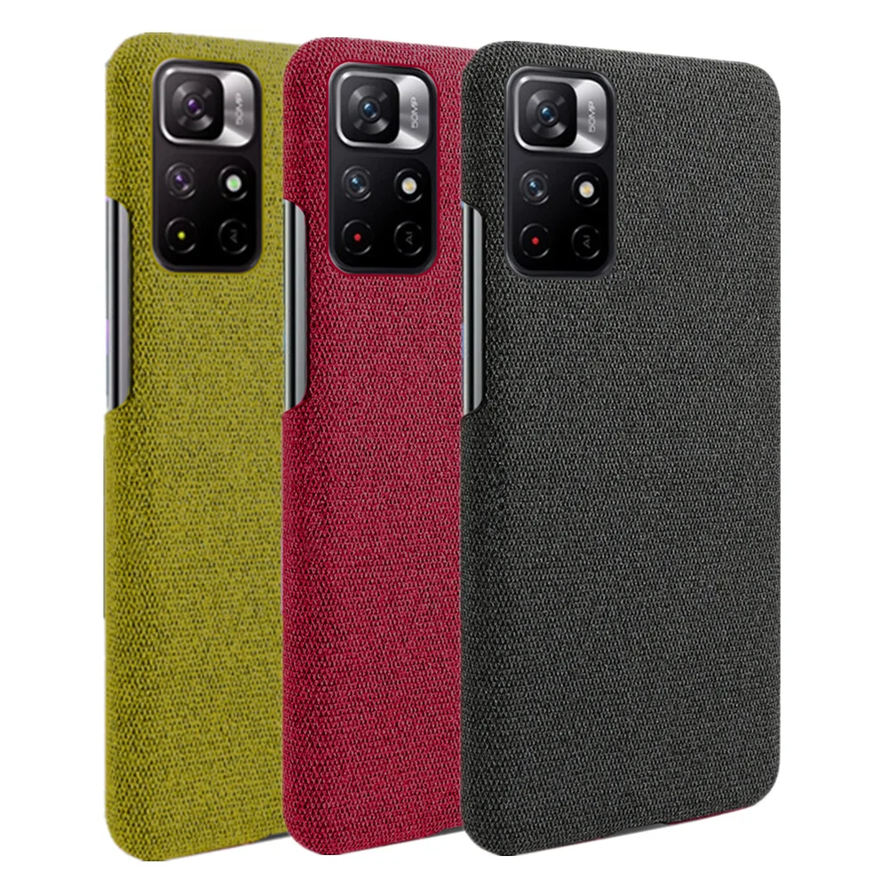 

Poco M4 Pro 5G Case Luxury Fabric Antiskid Cover For Xiaomi Redmi Note 11 Note11 Pro Funda Cloth Coque For Mi Poco M4Pro 5G Capa
