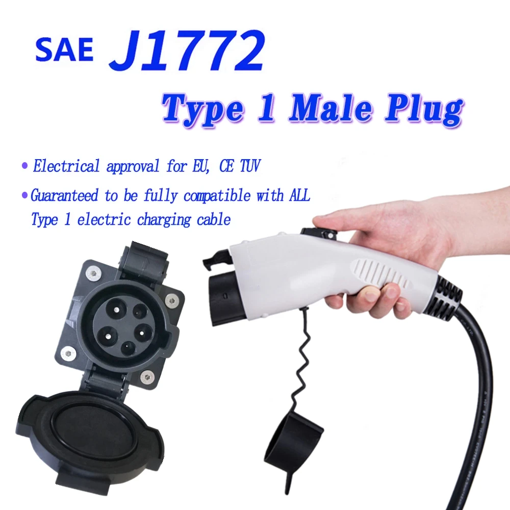 DUOSIDA J1772 тип 1 штекер EV зарядное устройство разъем автомобильное AC 16A 32A EVSE входной