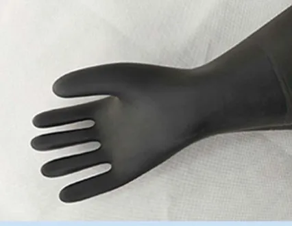 

Right &left Hand Protective Work Smooth Thickened Wear-resistant 2 Pcs Black For Sandblasting Machines Accessories