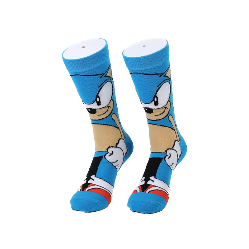 

Anime Sonics Socks Cartoon Knitted Cotton Socks Pure Cotton Adult socks Fashion Trend Tube Socks Casual Sports Socks