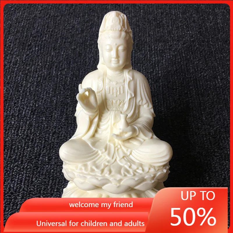 

Ivory Nut Carved Holy-Water Vase Guanyin 13*7.5 * 6.5cm home decoration accessories home decor christmas decor