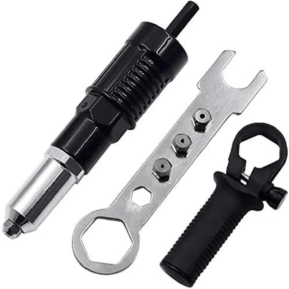 

2.4-4.8mm Electric Rivet Gun Riveting Adapter Insert Cordless Rivet Nut Power Tools Insert Nut Pull Rivet Tool