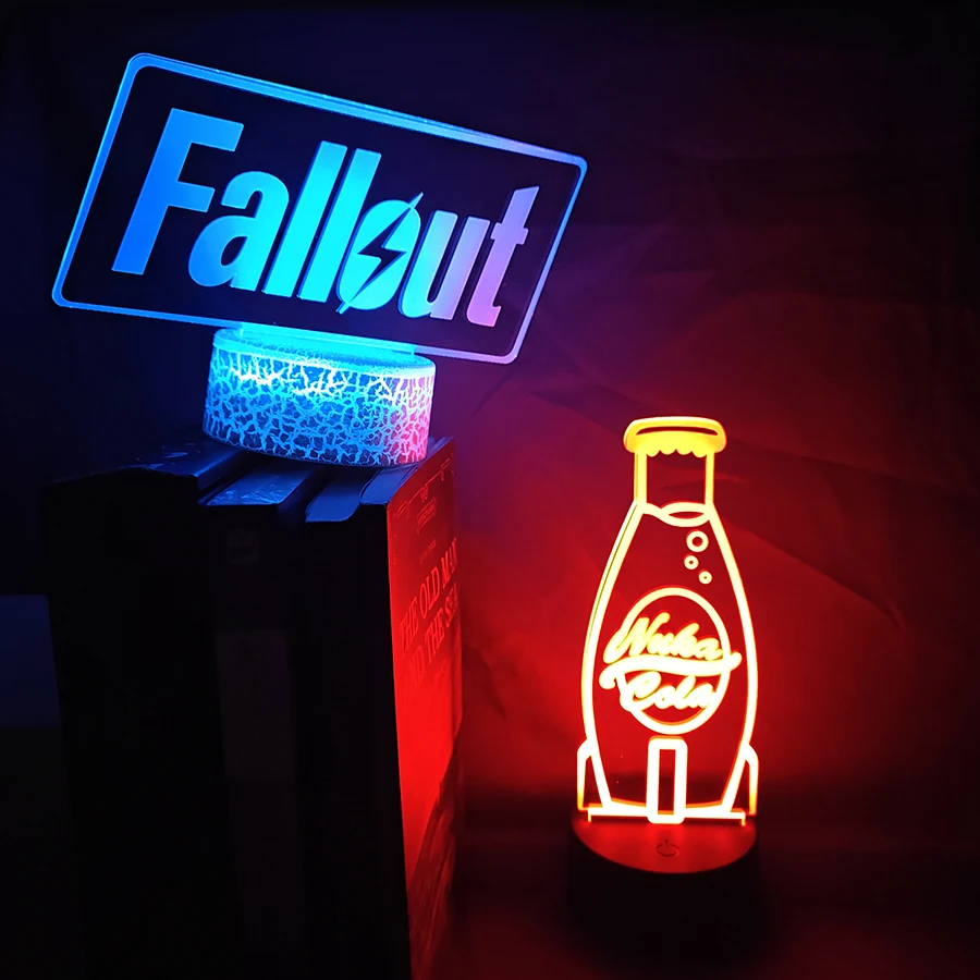 Фигурка Vault Boy ночник 3D иллюзия акриловая лазерная лампа с логотипом Vaultboy для