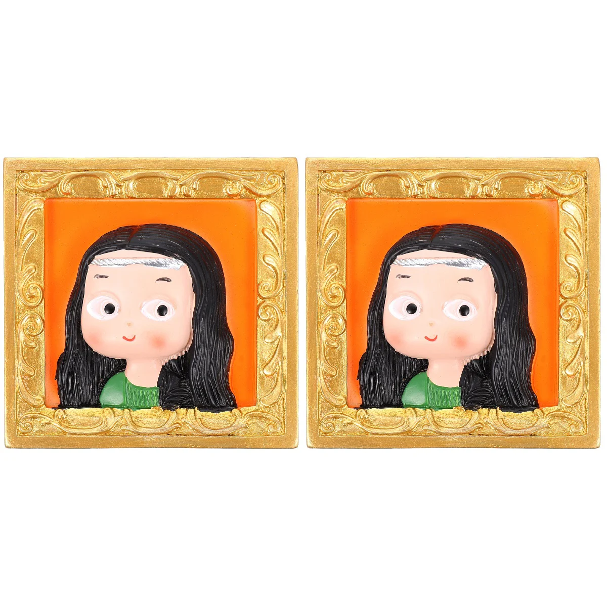 

2pcs 3D Resin Refrigerator Magnet Cartoon Magnetic Decor Fridge Magnet