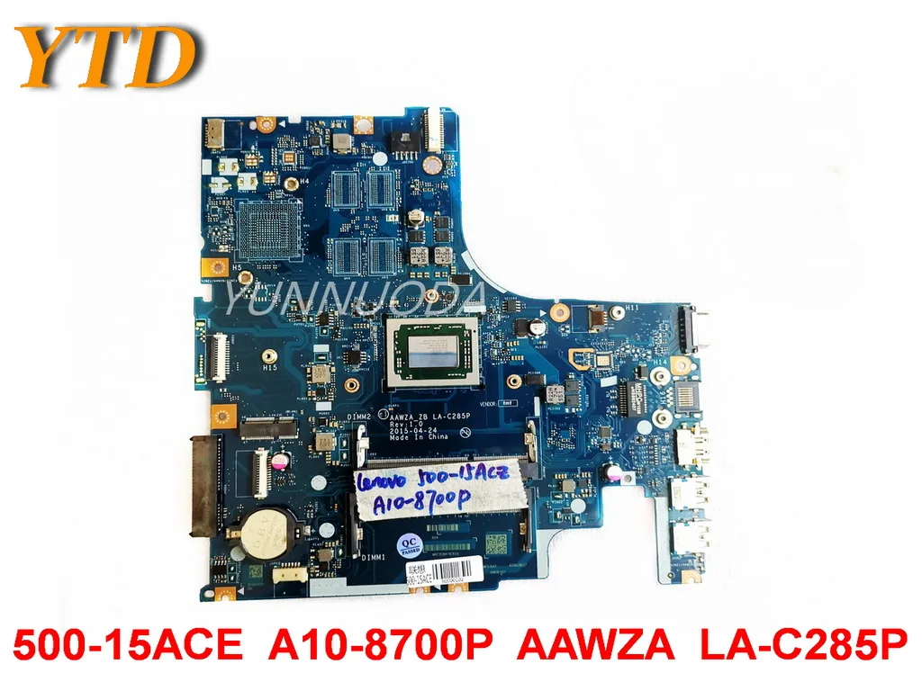 

Original for Lenovo 500-15ACE laptop motherboard 500-15ACE A10-8700P AAWZA LA-C285P tested good free shipping
