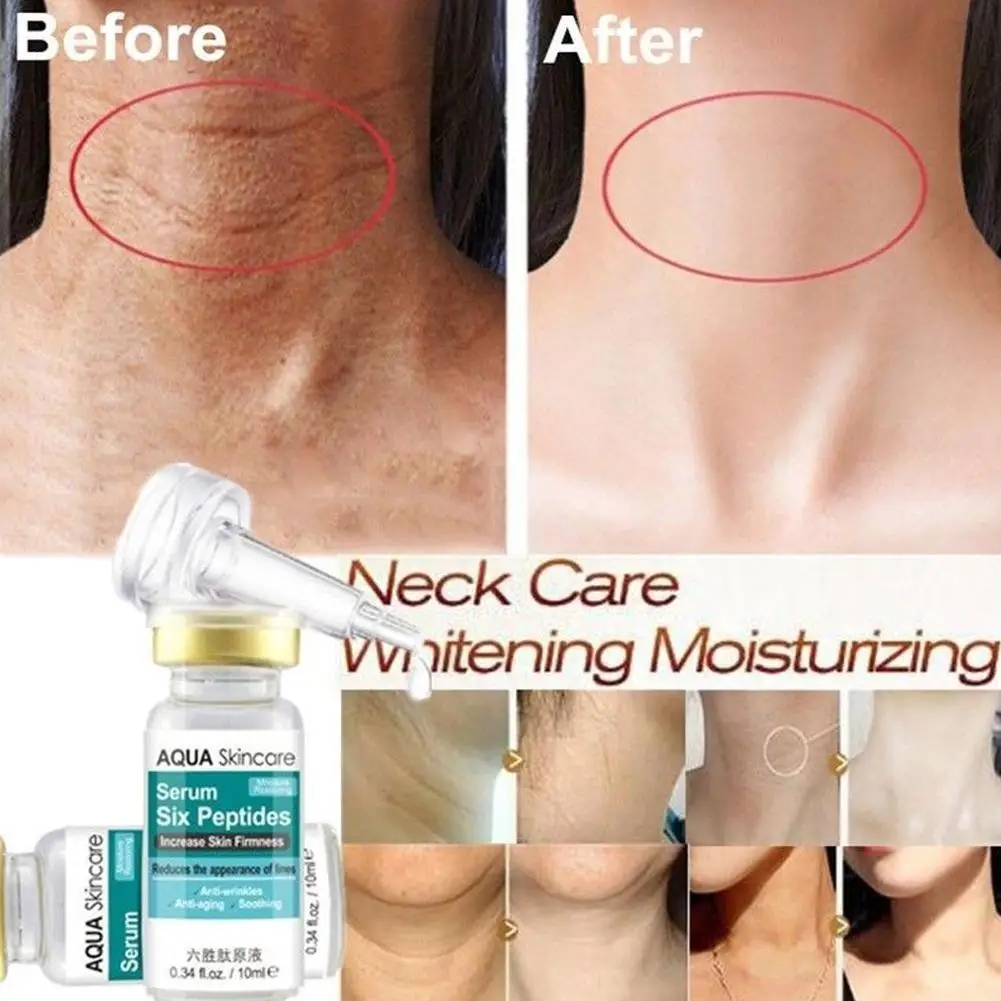 

Six Peptides Wrinkle Removal Face Serum Anti-aging Lift Fades Fine Lines Whitening Moisturizing Cream Brighten Repair Skin Care